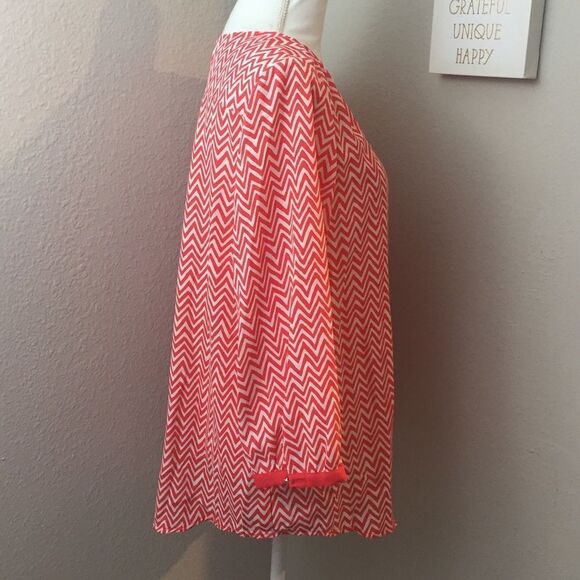 Zac & Rachel Coral Chevron Blouse - Picture 3 of 5